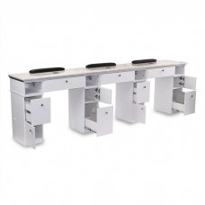 SONOMA TRIPLE MANICURE TABLE (WITH EXHAUST) BY MAYAKOBA