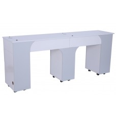 MILAN DOUBLE MANICURE TABLE (ASH GREY) BY MAYAKOBA