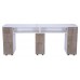 MILAN DOUBLE MANICURE TABLE (LIGHT WOOD) BY MAYAKOBA