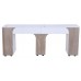 MILAN DOUBLE MANICURE TABLE (LIGHT WOOD) BY MAYAKOBA