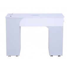MILAN MANICURE TABLE WITH VENT PIPE (ASH GREY) BY MAYAKOBA