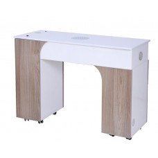 MILAN MANICURE TABLE W/ VENT PIPE (LIGHT WOOD) BY MAYAKOBA