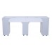 MILAN DOUBLE MANICURE TABLE W/ VENT PIPE (ASH GREY) BY MAYAKOBA