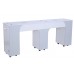 MILAN DOUBLE MANICURE TABLE W/ VENT PIPE (ASH GREY) BY MAYAKOBA