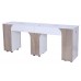 MILAN DOUBLE MANICURE TABLE W/ VENT PIPE (L/WOOD) BY MAYAKOBA